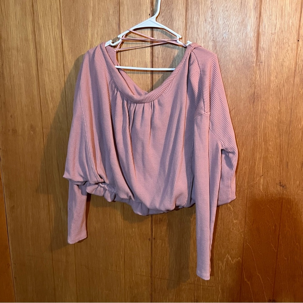 We The Free Mauve Long Sleeve Blouse